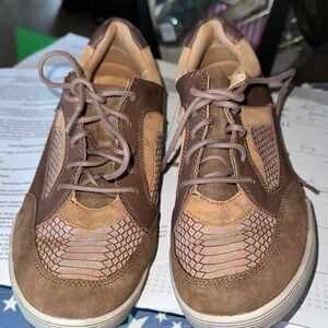 Comfortiva Brown and Tan Women's Athletic Shoes